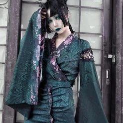 Blood Supply Evil Snake Jacquard Kimono Style Three-piece Set New Arrivals