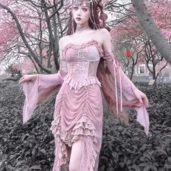 Blood Supply Summer 2022 The Sakura Fairy Velvet Lace Dress