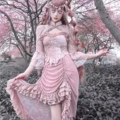 Blood Supply Summer 2022 The Sakura Fairy Velvet Lace Dress