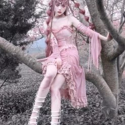 Blood Supply Summer 2022 The Sakura Fairy Velvet Lace Dress