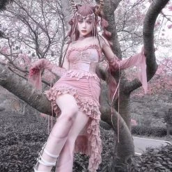 Blood Supply Summer 2022 The Sakura Fairy Velvet Lace Dress