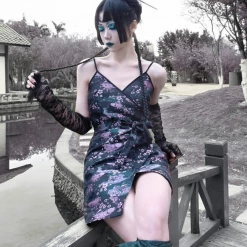 Blood Supply Floating Weeds Jacquard Cami Dress