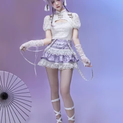 Blood Supply Summer 2022 God's Redemption Lavender Lace Tiered Skirt