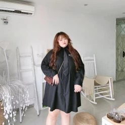 DAJUN Summer 2022 [Curve Beauty] Greycliff Preppy Style Shirt Dress