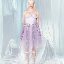 [UNOSA] Rose Fairy Purple Cami Mini Dress
