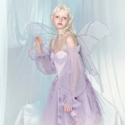 [UNOSA] Rose Fairy Purple Cami Mini Dress