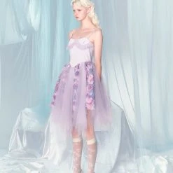 [UNOSA] Rose Fairy Purple Cami Mini Dress