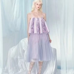 Summer 2022 [UNOSA] Rose Fairy Purple Lace Top
