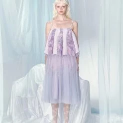 Summer 2022 [UNOSA] Rose Fairy Purple Lace Top