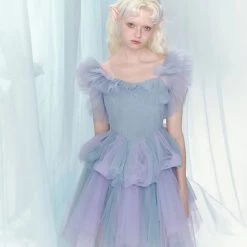 Summer 2022 [UNOSA] Dancing In Lavender Sea Sea Haze Fairy Lace Dress