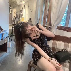 [Arilf SS22] Smoked Rose Floral Mini Dress New Arrivals