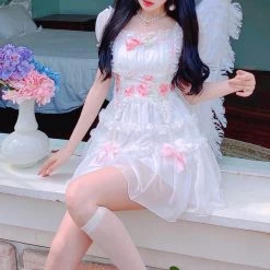 Summer Joy Angel's Dream Lace Mini Dress