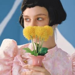 UNOSA Pink Lady Vintage Jacquard Qipao Dress Summer 2022