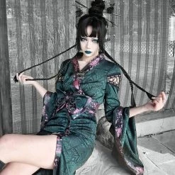 Blood Supply Evil Snake Jacquard Kimono Style Three-piece Set New Arrivals