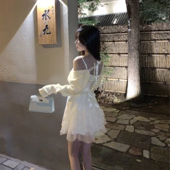 SNOW Sleepy Autumn Morning Dress Sweater Set New Arrivals