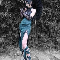 Blood Supply Summer 2022 Evil Snake Qipao Style Slit Dress