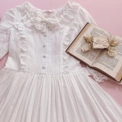 [In Stock] 'the Landscape' Antique-inspired Cotton One-piece Dress Le Flacon