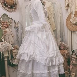 [In Stock] 'the Landscape' Antique-inspired Cotton One-piece Dress Le Flacon