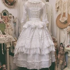 [In Stock] 'the Landscape' Antique-inspired Cotton One-piece Dress Le Flacon