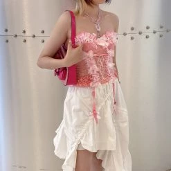 Peiliee Shop [Mid Season Sale ] Leave Her Wild Handmade Lingerie Lace Corset Body New Arrivals