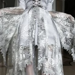 Blood Supply White Rose Funeral Classical Lace Dress Set