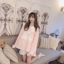 Peiliee Shop X RUAI [Mid Season Sale ] You Are Like An Angel Sailor Babydoll Hoodie Dress New Arrivals