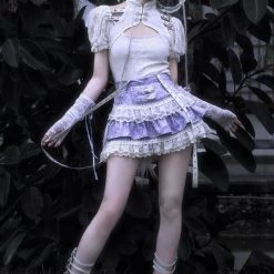 Blood Supply Summer 2022 God's Redemption Lavender Lace Tiered Skirt