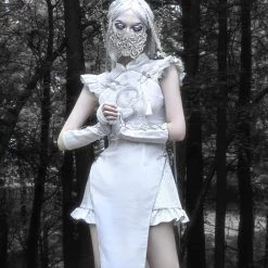 Blood Supply Silver Dragon Embroidery Qipao Style Dress New Arrivals