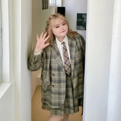 DAJUN New Arrivals [Curve Beauty] Back To School Girl Suit Set