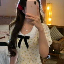 Boss JIA New Arrivals [Premium Selected] Little Lemons Vintage Midi Dress