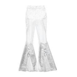 Blood Supply Silver Dragon White Goth Lace Pants