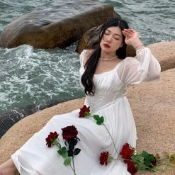 DAJUN New Arrivals [Curve Beauty] Spring Garden Fairy Midi Dress