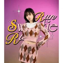 Summer 2022 [Nakiss Official] Run Sweetie Run Gingham Knit Set