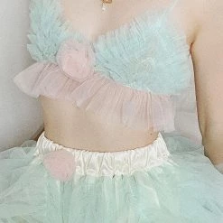 New Arrivals [August Unicorn] Strawberry Mint Marshmallow Handmade Dress Set