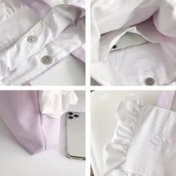 Peiliee Shop New Arrivals [Basic] Sugar Doll Cotton Hand Bag