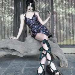 Blood Supply Floating Weeds Jacquard Cami Dress