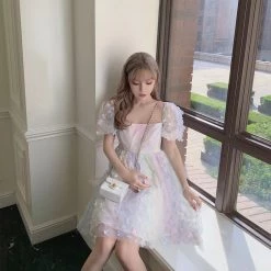 Chic Memories [Premium Selected] Dream Angel Pastel Rainbow Coloured Handmade Princess Dress New Arrivals