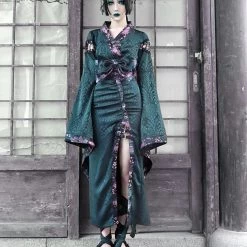 Blood Supply Evil Snake Jacquard Kimono Style Three-piece Set New Arrivals