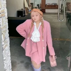 DAJUN New Arrivals [Curve Beauty] Suit Up Sweetheart Suit Set