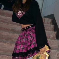 [Customized] Y2K Girl Pleated Tartan Skirt New Arrivals