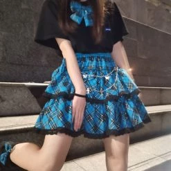 [Customized] Y2K Girl Pleated Tartan Skirt New Arrivals