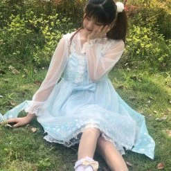 Peiliee Shop [2020 New] Yuki Hime Single Collar Pastel Babydoll Inner Blouse New Arrivals