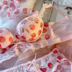Sister Lingeire Strawberry Garden Lingerie Bra Set New Arrivals