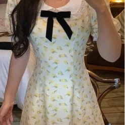 Boss JIA New Arrivals [Premium Selected] Little Lemons Vintage Midi Dress