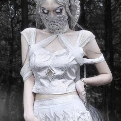 Blood Supply New Arrivals Silver Dragon Embroidery Tassel Belt Chain