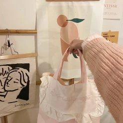 Peiliee Shop New Arrivals [Basic] Sugar Doll Cotton Hand Bag