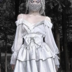 Blood Supply Silver Dragon White Goth Three-piece Set New Arrivals