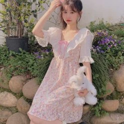 Rose Candy Summer 2022 Strawberry Candy Vintage Cotton Dress