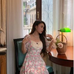 Boss JIA [Premium Selected] Rose Of France Vintage Floral Dress