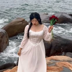 DAJUN New Arrivals [Curve Beauty] Spring Garden Fairy Midi Dress